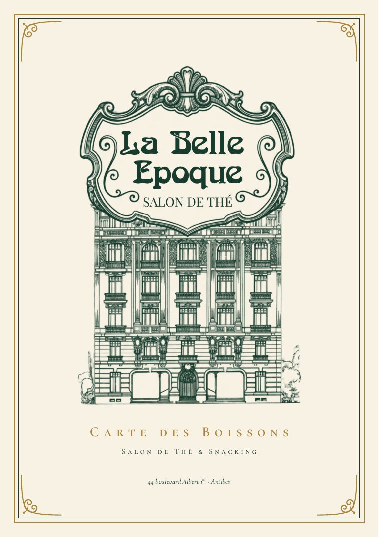 Couverture de la carte des boissons